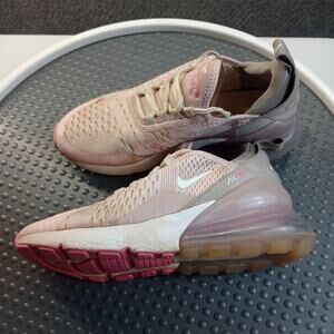 Nike Air Max 270 GS Pink Running Shoes Kids 4Y Womens 5.5 Athletic